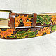 Order Handmade leather belt 'Sunflowers' color. schwanzchen. Livemaster. . Straps Фото №3