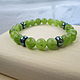 Bracelet made of bright green prehnite and hematite. Rosary bracelet. RoyalWorkshop. Online shopping on My Livemaster.  Фото №2