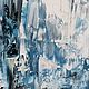 Order Blue painting 60 by 60 cm gray painting palette knife painting rain. paintmart (oikos). Livemaster. . Pictures Фото №3