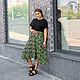 Knitted midi skirt with 4 wedges on the yoke, Skirts, Novosibirsk,  Фото №1