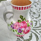 Для дома и интерьера handmade. Livemaster - original item Decorative pitcher Summer ceramics. Handmade.