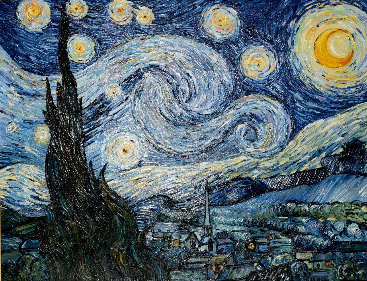 Картина звездная ночь ван. Картина Ван Гога Звездная ночь. Звездная ночь Ван Гог 4к. Винсент Ван Гог Звёздная ночь постимпрессионизм. Холст. Ван Гог "Звездная ночь".