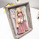 Macrame doll in grey photo frame. Interior doll. Textile Shop Natalya. My Livemaster. Фото №5