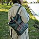  Leather Bag Backpack women's Brown green Mod. CP54-132. Backpacks. Natalia Kalinovskaya. Online shopping on My Livemaster.  Фото №2