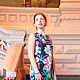 Платье-футляр из хлопка " Цветы, цветы...", Платья, Москва,  Фото №1