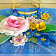 Art bag felted with a bright bouquet of flowers. Classic Bag. Larissa Permjakova. My Livemaster. Фото №6