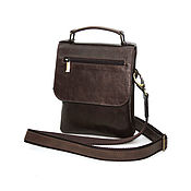 Сумки и аксессуары handmade. Livemaster - original item Men`s bag: Men`s brown Leather Ritchie Bag. Handmade.