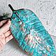 Подставка для арома палочек и свечей из листа фикуса, медь. Подставка для благовоний. Naturalista. Ярмарка Мастеров.  Фото №5