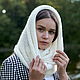 Snudy: Snood scarf knitted in 2 turns milky white snood, Snudy1, Cheboksary,  Фото №1