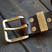 Аксессуары handmade. Livemaster - original item Men`s leather belt 