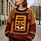 Свитер женский вязаный полосатый Тигр. Теплая кофта. Свитеры. Марина Звёздкина ШерсТайм. Интернет-магазин Ярмарка Мастеров.  Фото №2