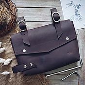 Сумки и аксессуары handmade. Livemaster - original item Owl Brown Bicycle Leather Bag (Bicycle bag). Handmade.