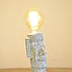 Моаи светильник-статуэтка из бетона. Настольные лампы. A Z O V   G A R D E N. Ярмарка Мастеров.  Фото №4
