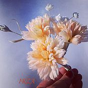 Украшения handmade. Livemaster - original item Brooch-pin: Carnations made of natural silk. Handmade.