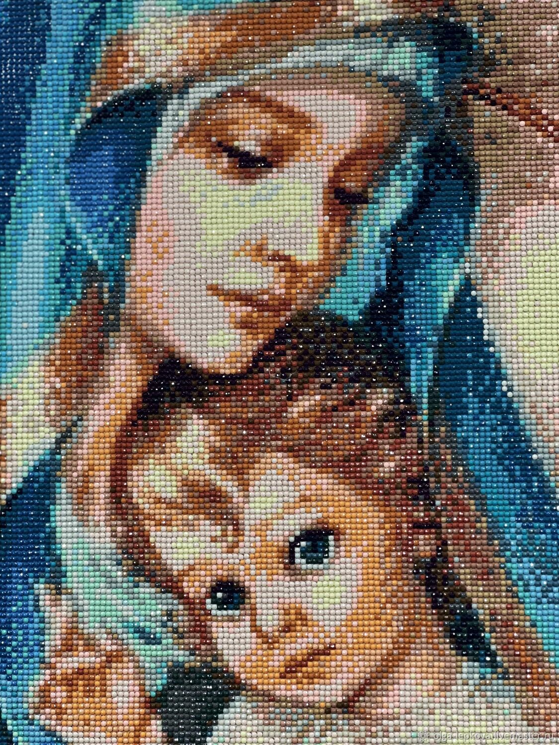 Картина «Дева Мария с ребенком». Алмазная мозаика в интернет-магазине ...