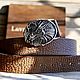 Leather belt with bronze buckle 'Bronze Dragon' ver. 6. Straps. Leather product G.M.G.. Online shopping on My Livemaster.  Фото №2