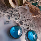 Украшения handmade. Livemaster - original item Drop Earrings Blue Transparent (e-007-10). Handmade.