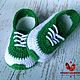Knitted baby booties Sneakers Shoes. Babys bootees. Baby Slipper - Hand Made Booties (baby-shoe). Online shopping on My Livemaster.  Фото №2
