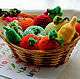 Educational toys in the form of vegetables, fruit, mushrooms, Play sets, Novosibirsk,  Фото №1