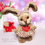 Куклы и игрушки handmade. Livemaster - original item A bunny with a romantic message. Handmade.