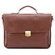Leather briefcase 'Daniel' (brown texture), Brief case, St. Petersburg,  Фото №1