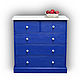  Комод из массива дерева с 5 ящиками синий белый. Мебель для детской. ARTful mebel - мебель из массива (artful-mebel). Ярмарка Мастеров.  Фото №4