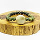 Bracelet made of serpentine and jade River pellet, Bead bracelet, Gatchina,  Фото №1