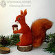 Manual squirrel – toy interior / protein felted wool /felt. Felted Toy. Woolen Zoo. My Livemaster. Фото №5