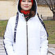 White women's coat, quilted coat, Loose Jacket with hood. Outerwear Jackets. Lara (EnigmaStyle). My Livemaster. Фото №6