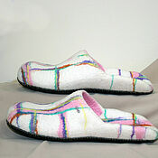 Обувь ручной работы handmade. Livemaster - original item Women`s Felted Slippers Handwriting. Handmade.