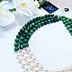 Necklace with natural jade and pearls. Necklace. Magical Beauty Gems. My Livemaster. Фото №4