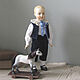 Doll in antique style Boy with a horse, Dolls, Buzuluk,  Фото №1