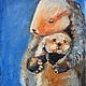 Oil painting 'Mother's love', otters, Pictures, Nizhny Novgorod,  Фото №1