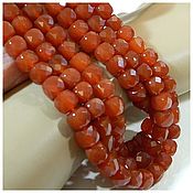 Материалы для творчества handmade. Livemaster - original item Carnelian cube 8h8 mm with a cut. pcs. Handmade.