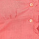  Топик из льна в брусничном цвете. Блузки. Студия вышивки 'Ришелье'. Ярмарка Мастеров.  Фото №6