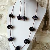 Украшения handmade. Livemaster - original item Silk necklace - jewelry set. Handmade.
