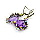 Earrings with natural amethysts and Topaz 28 ct buy. Earrings. luxuryclub. My Livemaster. Фото №6