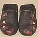 Order Men's Slippers felted Patches. MMwool (marinamol). Livemaster. . Slippers Фото №3