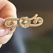 Винтаж: Резерв Антикварное кольцо 56 пробы с бриллиантами в стиле Ар-Нуво