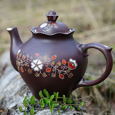 Большой заварочный чайник керамический (майолика) – заказать на Ярмарке ...