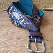 Аксессуары handmade. Livemaster - original item A leather belt gift hunter.. Handmade.