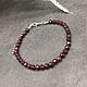 The bracelet is a natural garnet stone with a cut. Bead bracelet. naturalkavni. My Livemaster. Фото №6