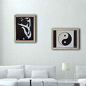 Картины и панно handmade. Livemaster - original item Set of two oil paintings Yin and Yang, He and She - oil on canvas, 30 x 40. Handmade.