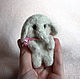 Elephant brooch made of wool. Brooches. handmade toys by Mari. My Livemaster. Фото №5