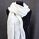 White Italian Knitted Scarf. Wraps. Platkoffcom. My Livemaster. Фото №6