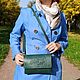 Order  Women's Grey Leather Clutch Bag Ariane Mod. C74. Natalia Kalinovskaya. Livemaster. . Crossbody bag Фото №3