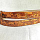 Men's leather belt 'Prairie' brown. Straps. schwanzchen. My Livemaster. Фото №4