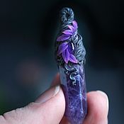 Украшения handmade. Livemaster - original item Purple forest wood pendant with amethyst. Handmade.
