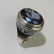 Винтаж: Старинное кольцо филигрань  серебро 835 Перламутр.Комплект Германия