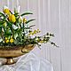 Композиция из цветов в вазе "Санторини". Композиции. VIVA-FLORA от Оксаны Миткевич. Ярмарка Мастеров.  Фото №5
